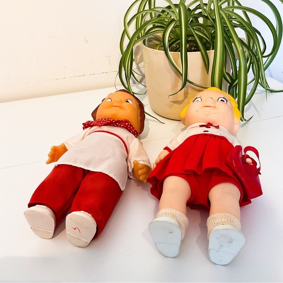 VINTAGE Set Of 2 Campbell Soup Boy & Girl Dollies - Picture 7 of 8
